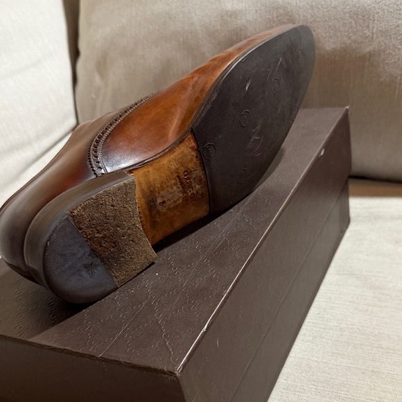 Gucci Brown Leather Oxford Shoes main image 4